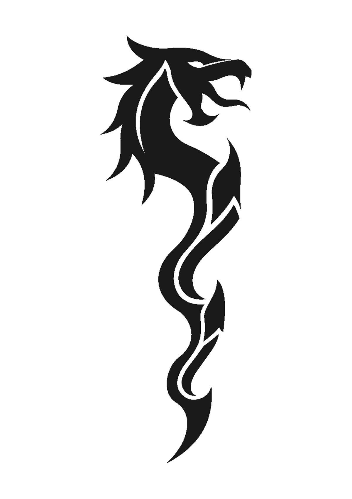 Dragon Tattoo Stencil Tattoo Style Dragon STENCIL Tattoo StyleTough Reusable 350 Micron