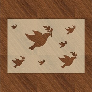 Simple Shape BIRD Stencil Tough Reusable 350 Micron Material #SBS01 A5,A4,A3,A2,A1