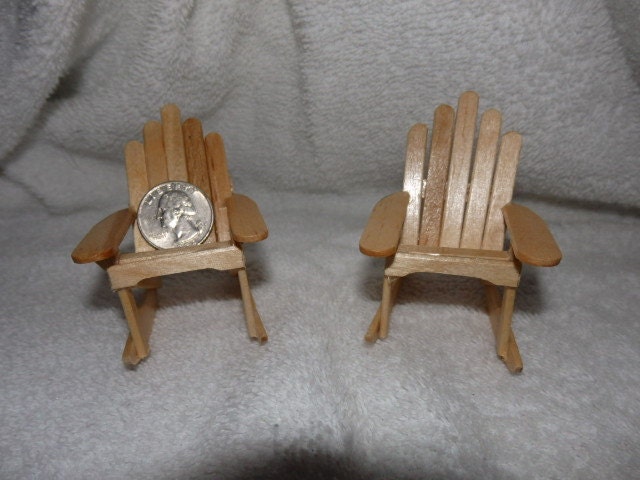 Whimsical Miniature Adirondack Fairy Garden Rocking chair 