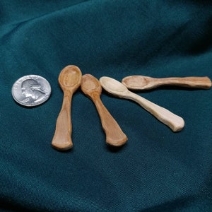 Mini spoons, hand carved 2.5&quot; long adorable