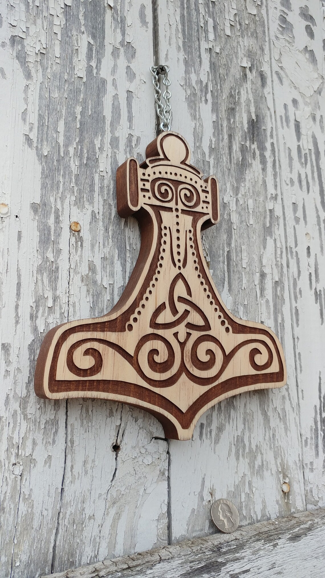 Mjollnir Viking Norse Thor's Hammer Carving Type C - Etsy