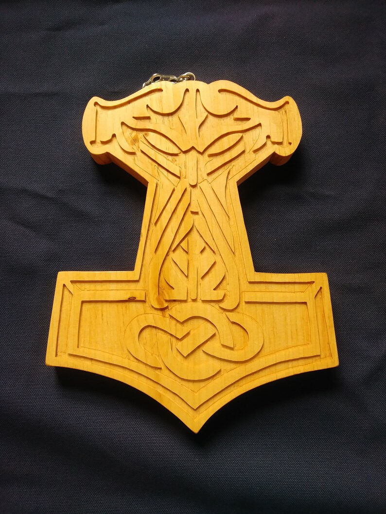 Mjollnir Viking Norse Thor's Hammer Carving Type A - Etsy