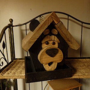 Whimsical Rustic Bear Bird Feeder Small