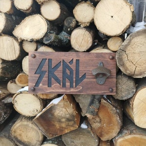 Skal, icelandic norse bottle opener sign