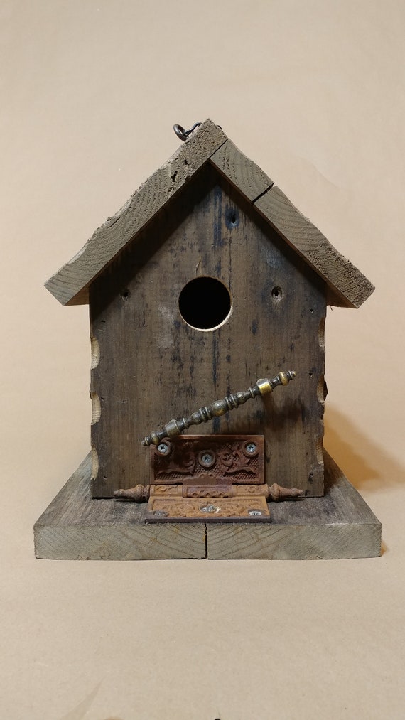 Vintage Hardware Barnboard Birdhouse Etsy
