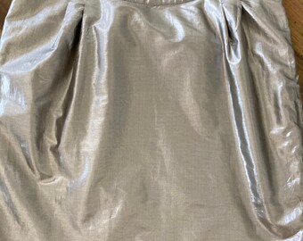 Catherine Malandrino Size 8 Silver Metallic Skirt