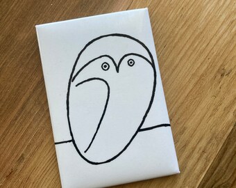 Picasso's Le Hibou Owl Refrigerator Magnet