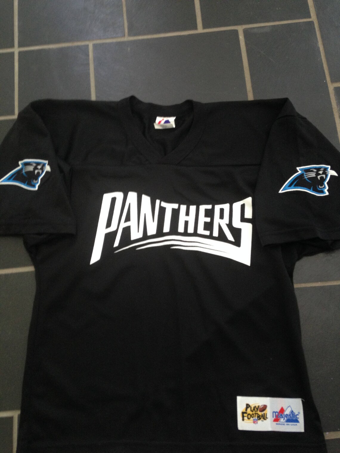 North Carolina Youth Panthers Football Jersey by Majestic Etsy