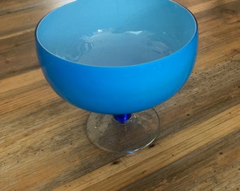 Stunning Blue Art Glass Goblet by Gorgeous Designs