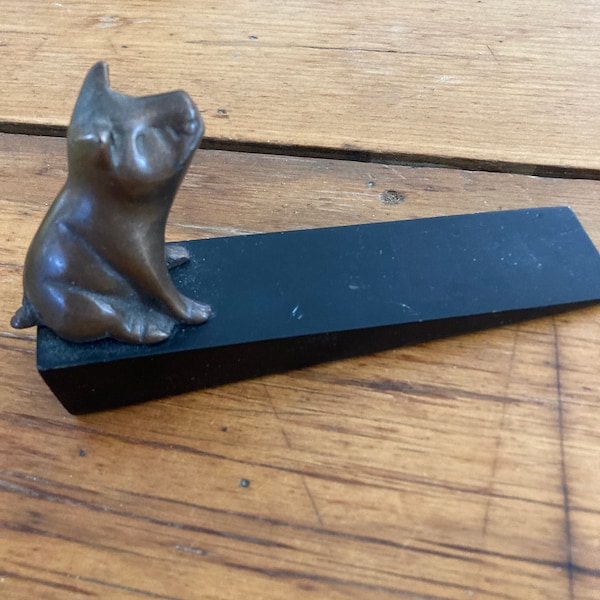 Solid Metal Pig Door Stop San Pacific International