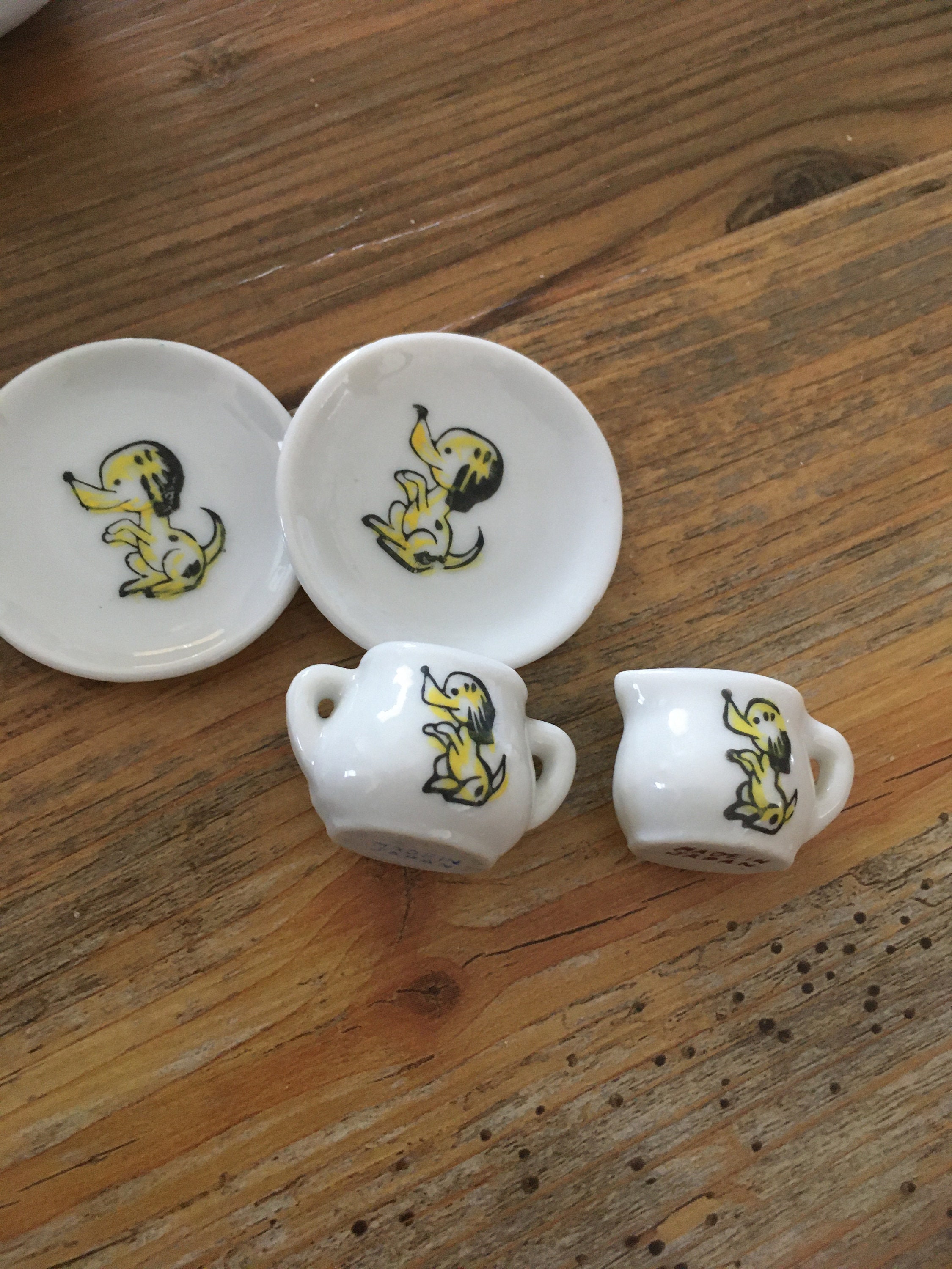 昭和 レトロ ボーンチャイナ 置物 陶器 ミニチュア イヌ 犬 レア！！