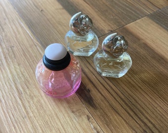 Three Made in France Fragrance Bottles Travel/Purse Size Soir de Lune Sisley-Paris and Paris Roses Enchantees by Yves Saint Laurent