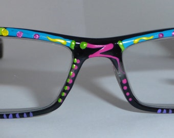 Jelly Bean's, Hand Painted  Reading Glasses Trendy, detailed, fashionable. They come in all strengths and custom made just 4 you.