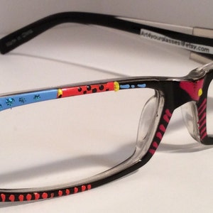 Hand Painted Reading Glasses. &quot;Sassy South Western Girl&quot;. Detailed, unique, colorful & come in all strengths.Made to order  just