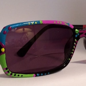 Tropical Pink Lemonaide, Hand Painted Bifocal Sunglasses colorful and created just for you image 1