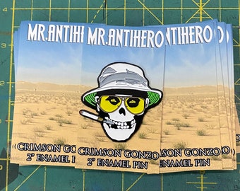 Crimson Gonzo 2” enamel pin
