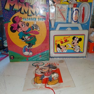 Vintage 3-1980 1970's Disney Mickey Minnie Mouse Dress up Colorforms ...