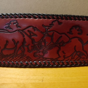 1970'S cuero genuino bi-fold pequeña cartera alces vaca ocultar hippie hecho a mano EE.UU. marrón bronceado negro azul doble costura NOS 7 "x3" #2