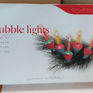 Vintage 1990&#39;s Noma 7 Bubble Lights CLASSIC Of The 1940&#39;s 7&#39; Long Used W/Box All Bulbs Work Bubbles Great! #2