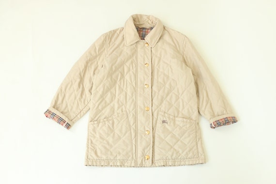 vtg. 80s CLASSIC BURBERRY Quilted Nova Check Linin