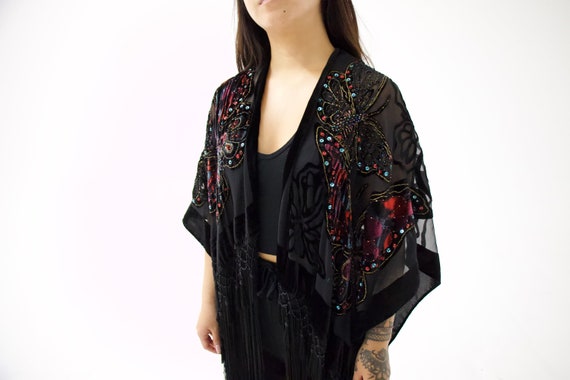 fringed butterfly sequins kimono - image 5