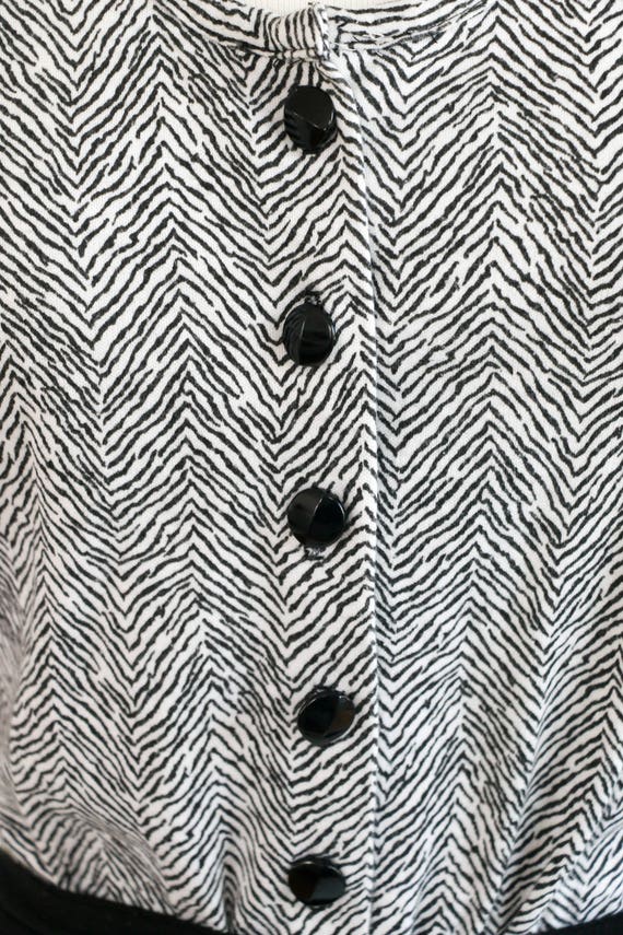 vtg 80s zebra print jumpsuit by all that jazz cal… - image 5