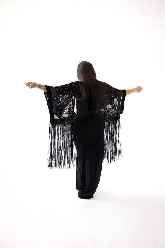 fringed butterfly sequins kimono - image 3