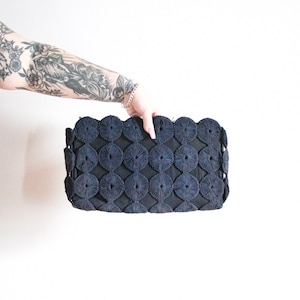 vtg crocheted clutch handbag