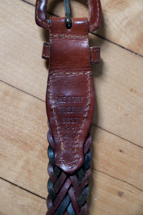 Vtg Leather Woven Belt - Etsy display picture 2
