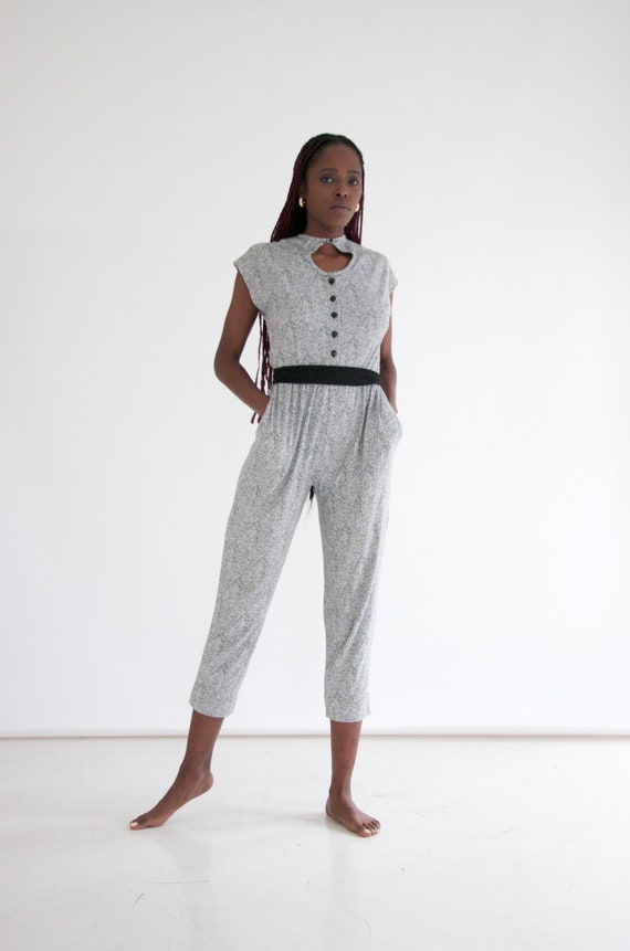 vtg 80s zebra print jumpsuit by all that jazz cal… - image 2