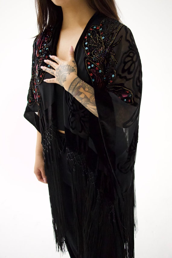 fringed butterfly sequins kimono - image 6