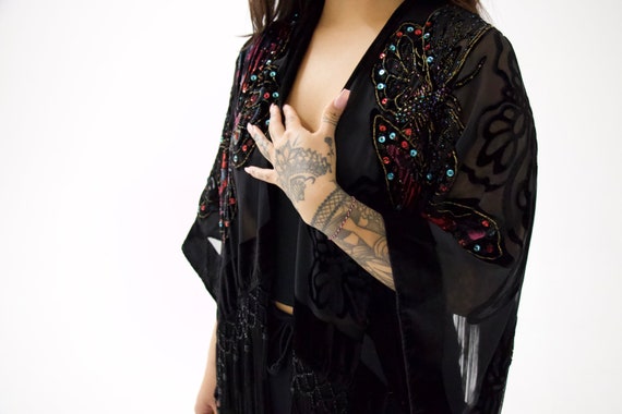 fringed butterfly sequins kimono - image 8