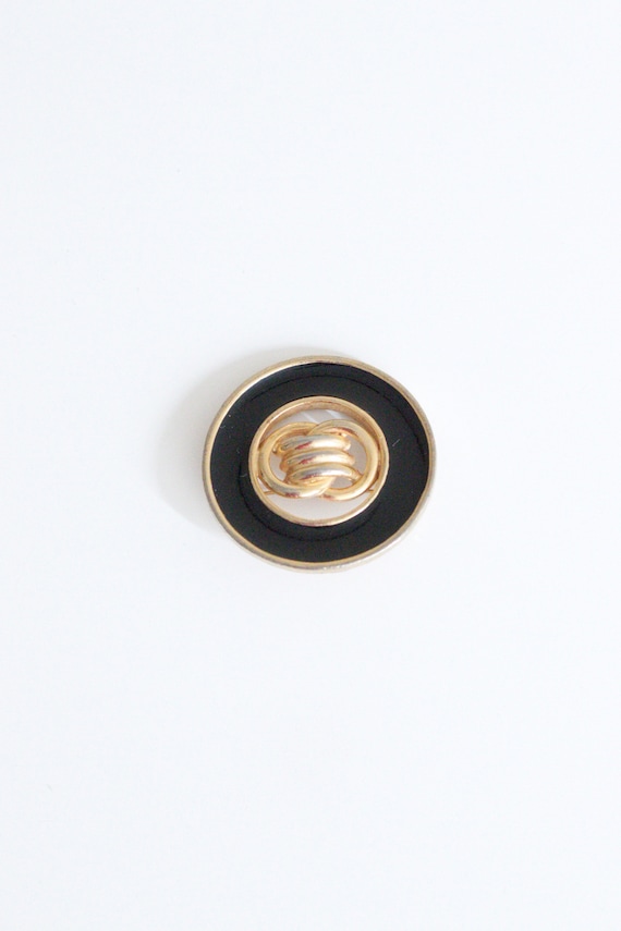 vtg enamel circle brooch pin