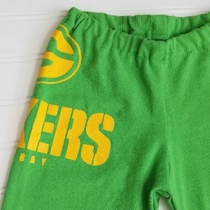 Green and Gold Upcycled Toddler Pants (2T)