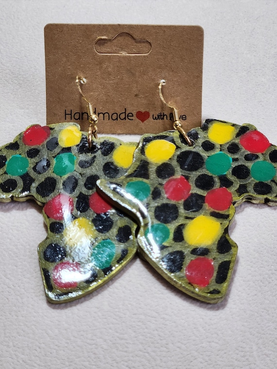 African Handpainted Earrings
