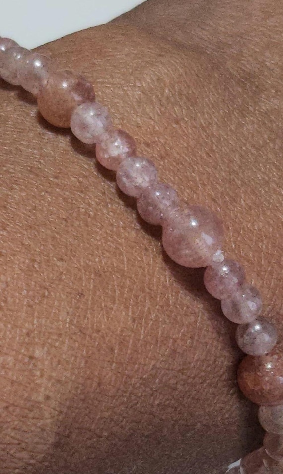 The Inner Connection Bracelet: 4mm/5mm Strawberry Quartz