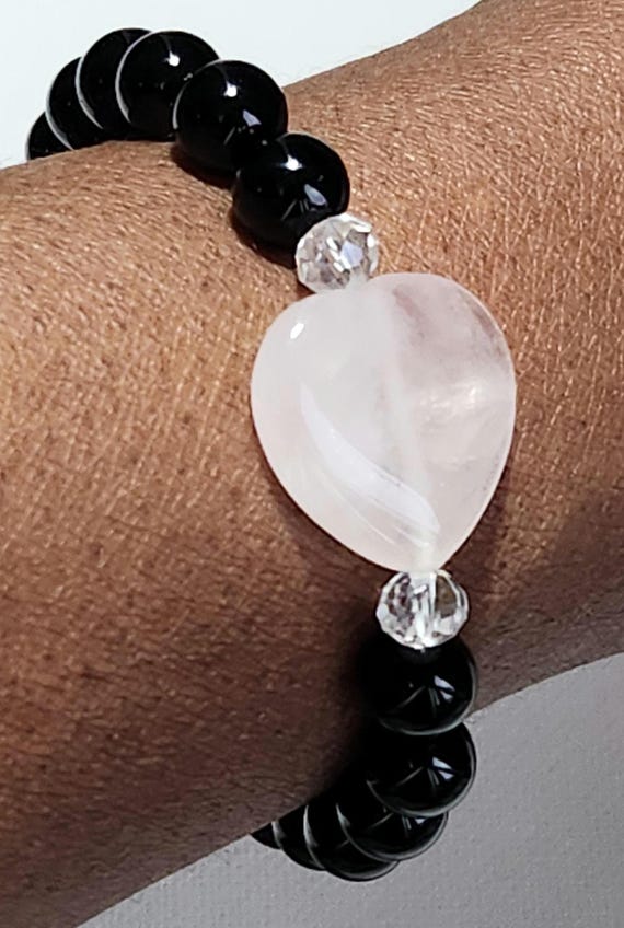 Rose Quartz "Heart Healer" Beaded Bracelet