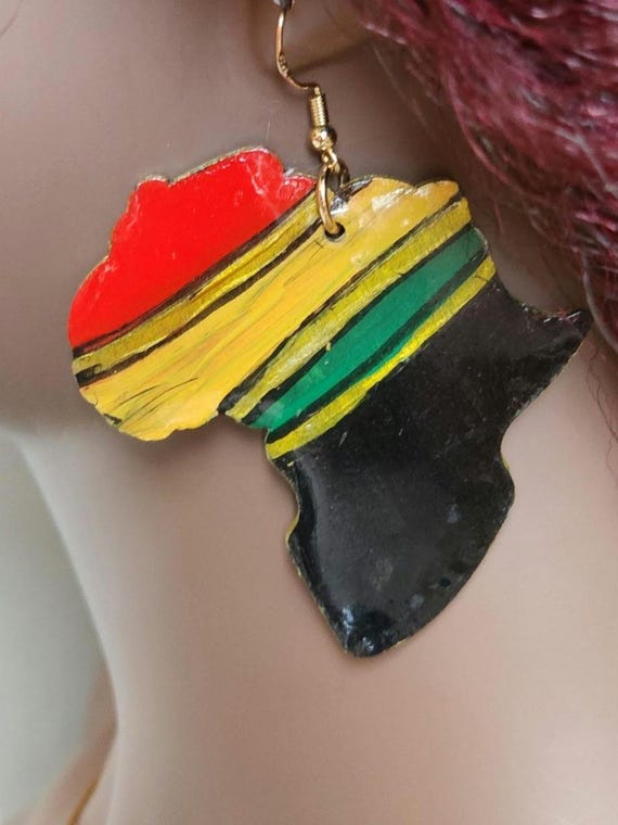African Handpainted Earrings