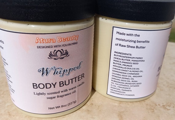 Warm Vanilla Sugar (light, pleasant fragrance) Whipped Body Butter.