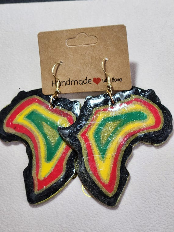 African Handpainted Earrings