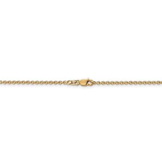 Length 14 kt White Gold 9 in 14k White Gold 1.5mm Solid Polished Cable Chain