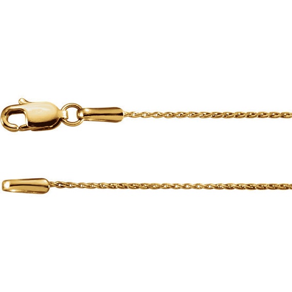 .9 mm 14k Yellow Gold Wheat Chain