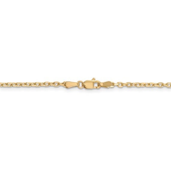 14K Yellow Gold 2.2mm wide Diamond Cut Forsantina Chain with Lobster Clasp 14K Yellow Gold 2.2mm wide Diamond Cut Forsantina Chain with Lobster Clasp