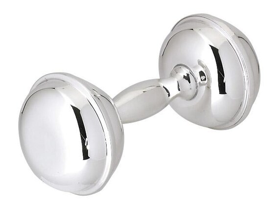 sterling silver baby rattle engraved
