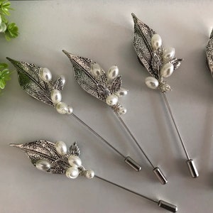 Wedding Boutonnière / Groom, Best Men, Father of the Bride Boutonnieres / Wedding Groom Pin
