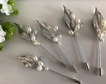 Wedding Boutonnière / Groom, Best Men, Father of the Bride Boutonnieres / Wedding Groom Pin