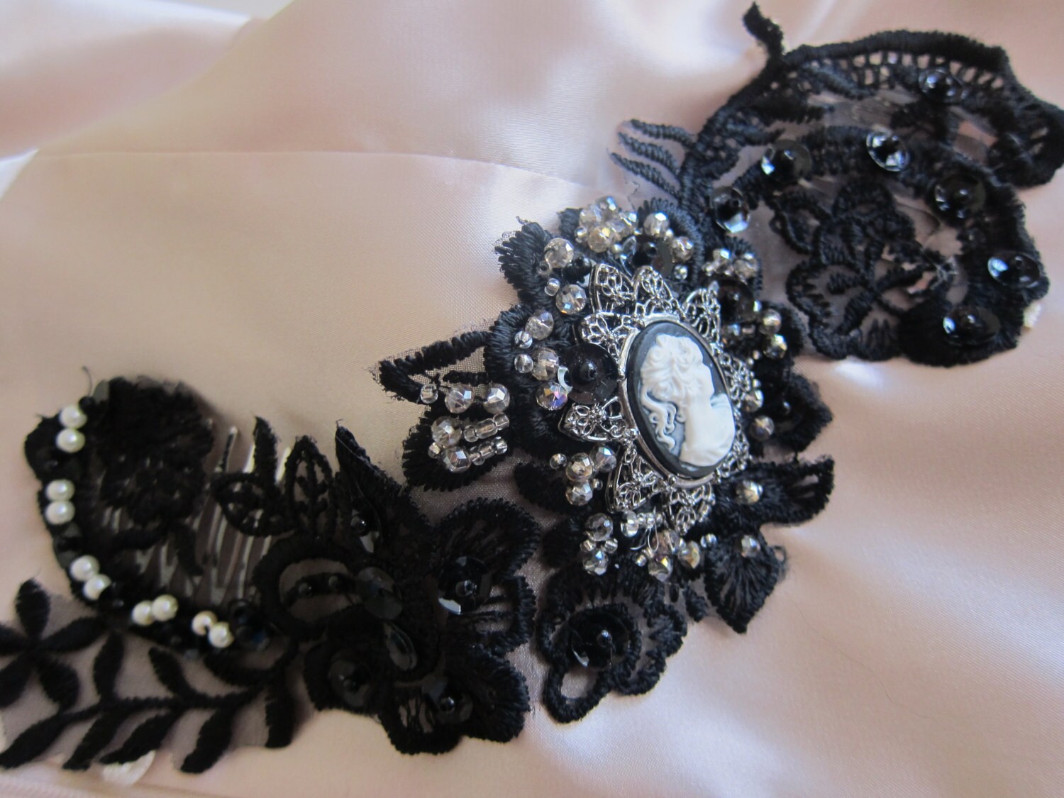Black Vintage Bridal Accessories Wedding Hair Accesories Black