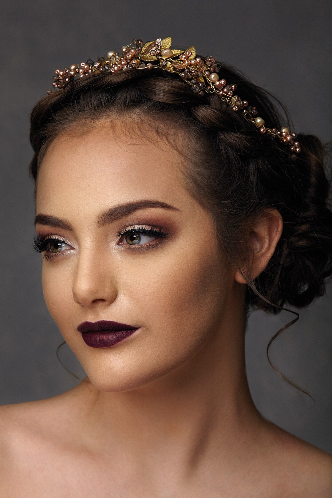 Rose Gold Wedding Headpiece / Rose Gold Bridal Headpiece / Etsy