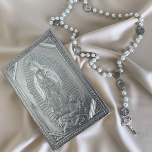 Repujado Bible / Wedding Bible and Rosary / Virgen de Guadalupe Bible with Rosary