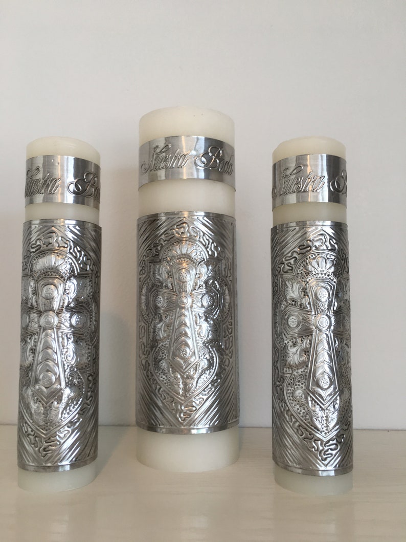 Unity Candle Set Spanish Bible and Rosary Etsy